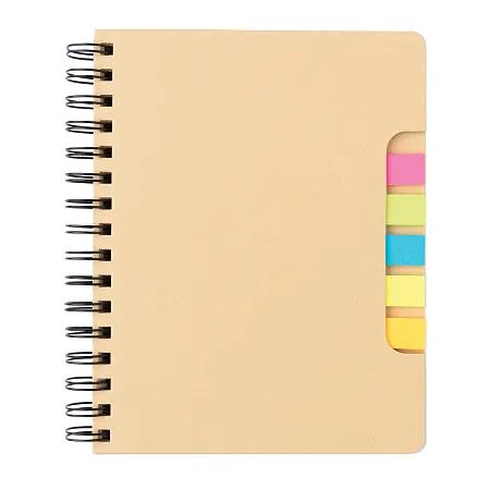 Блокнот на спирали Kraft со стикерами, А5