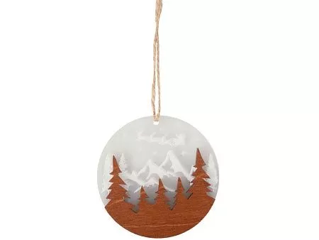 Деревянная подвеска на елку Christmas