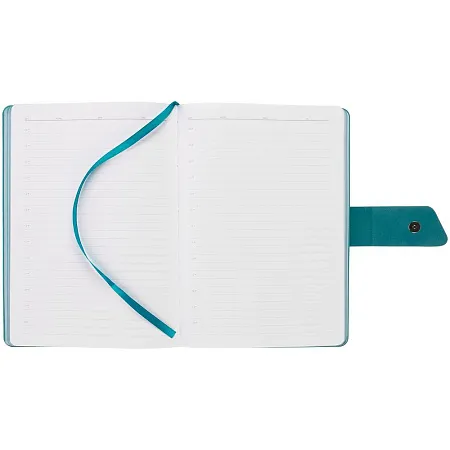 Ежедневник Strap, недатированный, черно-бирюзовый