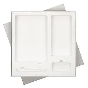 ПОДАРОЧНАЯ КОРОБКА ДЛЯ НАБОРА СЕРАЯ, 307*307 мм, светлый ложемент,  под съемные ложементы