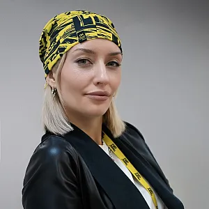 Образец снуд с сублимационной печатью и жаккардовым логотипом, 100% полиэстер, 32*25 см