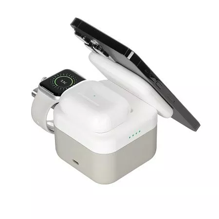Беспроводная зарядная станция 3в1 15W, Cube Wireless Magnetic