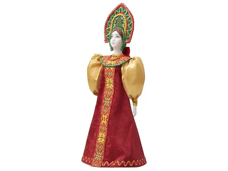 Подарочный набор: кукла фарфоровая, чай Малина с мятой