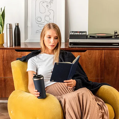 Плед Cella вязаный, 160*90 см, синий (без подарочной коробки)