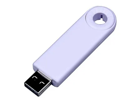 USB-флешка полуовальная 4 Гб с цветным кольцом фиолетовая