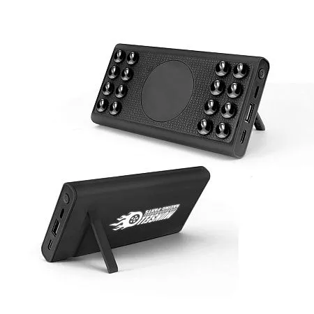 Беспроводное зарядное устройство "Eight SOFTTOUCH", 8000 mAh, с подсветкой логотипа