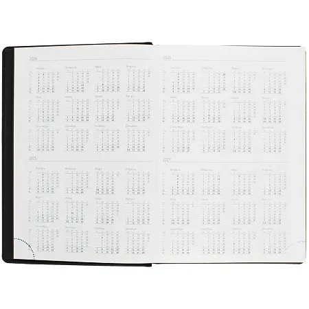 Ежедневник Mobile, недатированный, черный с синим