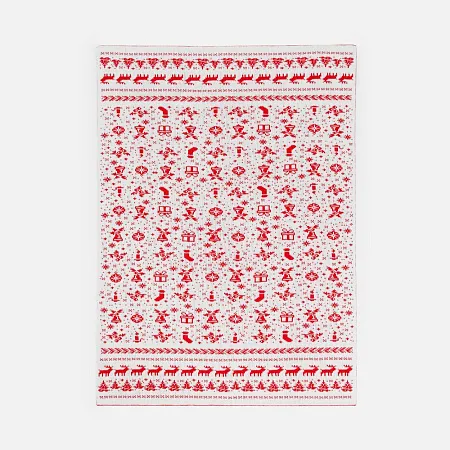 Плед Holidale, красный с молочным