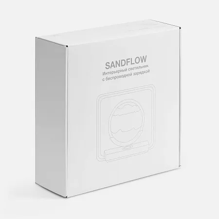 Интерьерный светильник с беспроводной зарядкой Sandflow, белый