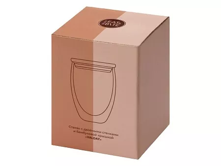 Стакан с двойными стенками и бамбуковой крышкой Valday