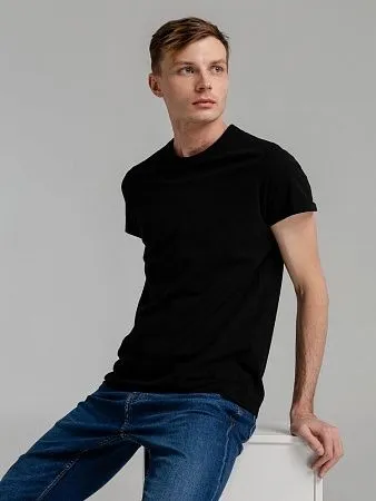 Футболка мужская приталенная REGENT FIT 150, черная