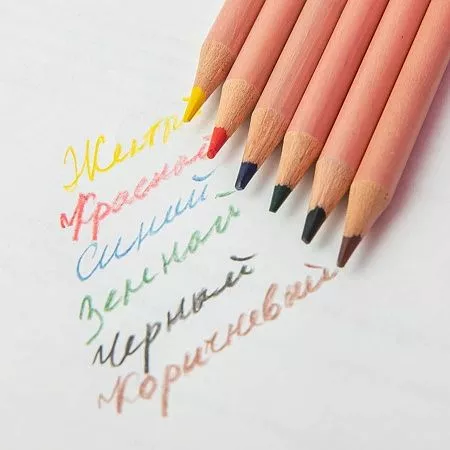 агаНабор цветных карандашей мини TINY,6 цветов