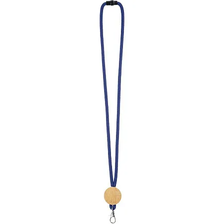 Шнурок для бейджа Tube Wood, синий