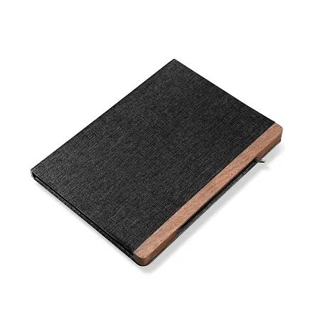 Блокнот с ручкой в ореховом магнитном пенале