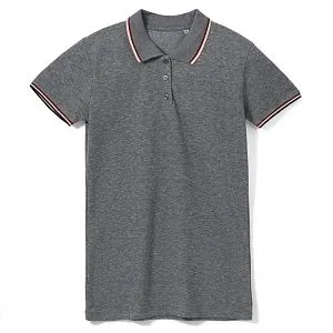 Рубашка поло женская PANAME WOMEN, черный меланж