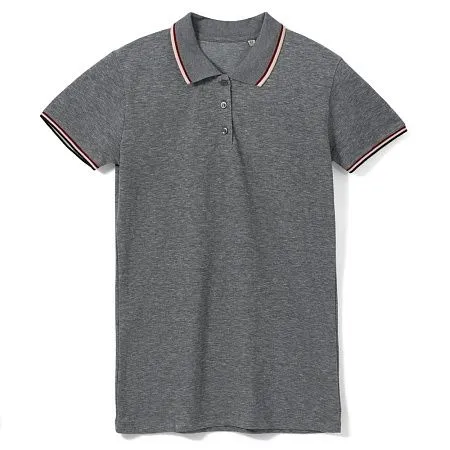 Рубашка поло женская PANAME WOMEN, черный меланж