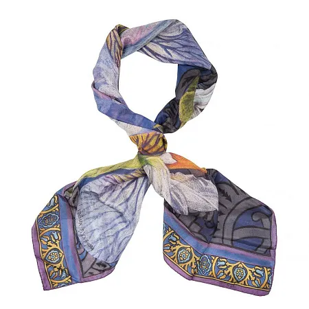 Платок Gourji "Ирисы" 90х90 шелк