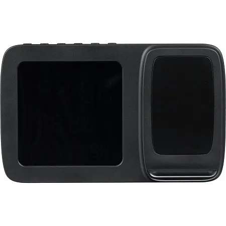 Станция беспроводной зарядки с часами и календарем Novem, черная