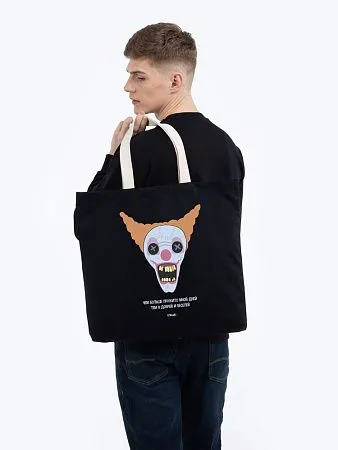 Холщовая сумка «Леон» с внутренним карманом, черная