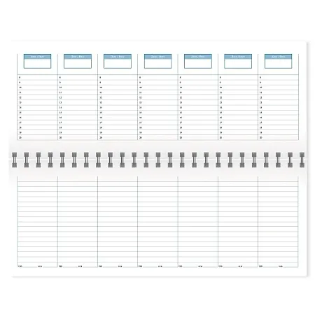 Недатированный планинг Manchester 298х140 мм, бургунди