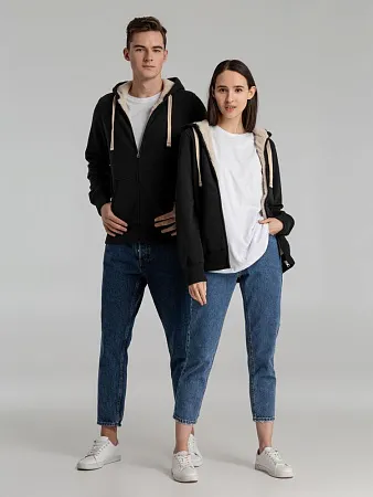 Толстовка унисекс на молнии SHERPA 280, черная