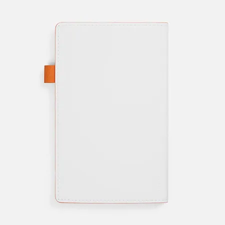 Ежедневник White Shall, недатированный, белый с бордовым