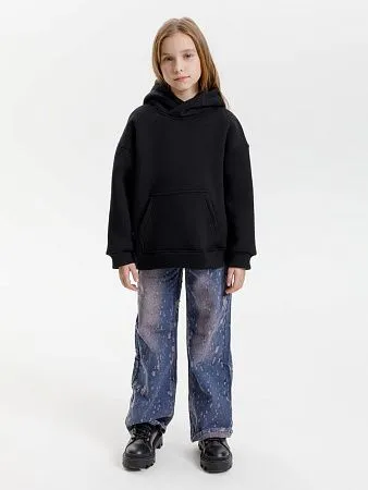 Худи детское оверсайз Junipero, черное