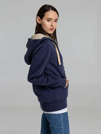 Толстовка унисекс на молнии SHERPA 280, темно-синяя