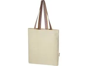 Эко-сумка Rainbow из переработанного хлопка с передним карманом