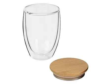 Стакан с двойными стенками и бамбуковой крышкой Valday