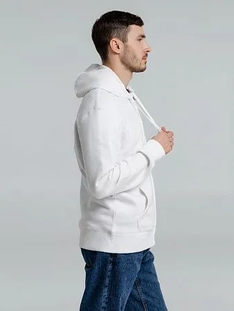 Толстовка с капюшоном на молнии унисекс King, белая