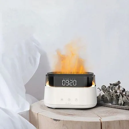 Светодиодный USB увлажнитель-ароматизатор Brava с часами, белый