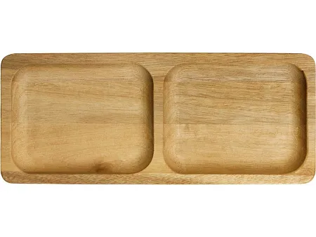 Менажница из акации с двумя секциями Almond