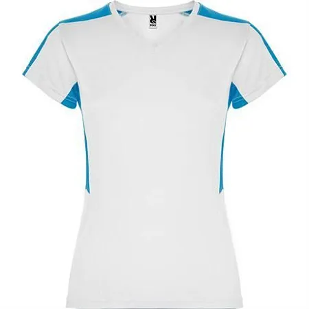 Спортивная футболка SUZUKA женская, белый/бирюзовый