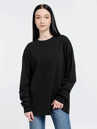 Футболка оверсайз унисекс с длинным рукавом Сity Sapiens, черная