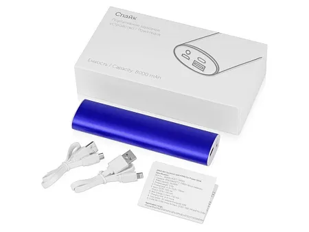 Портативное зарядное устройство Спайк, 8000 mAh
