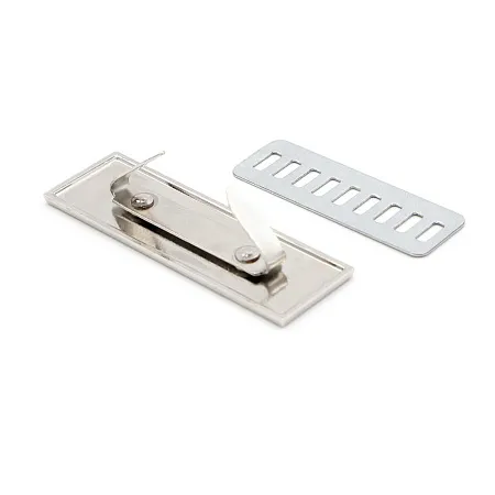 Шильд металлический, серебро (5*1,6 см)