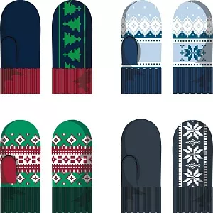 Варежки Joyful на заказ, акрил