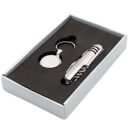 Подарочный набор БАЗИС, серебристый