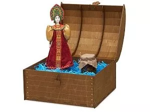 Подарочный набор: кукла фарфоровая, мёд с миксом из орехов