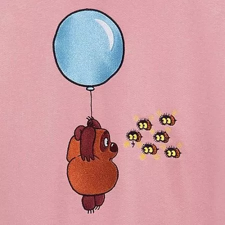 Толстовка на молнии Gourji "Винни-Пух" розовая L