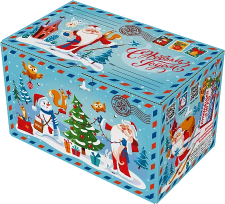 БАУЛ ПОСЫЛКА "ЧЕБУРАШКА" (ВЕРЕВОЧНЫЕ РУЧКИ) ЛИЦЕНЗИЯ