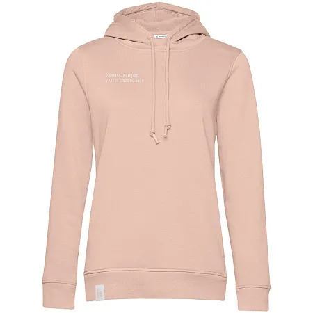 Худи женское с вышивкой «Крошка», розовое