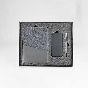 Набор подарочный  DENIM: ежедневник, ручка и power bank в коробке  с ложементом