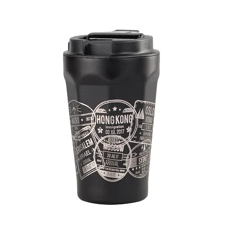 Термостакан "Legend_Вояж" 390 мл с индикацией температуры, покрытие пудра