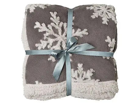 Плед Snowflake новогодний с капюшоном