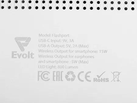 Складная зарядная станция с беспроводной зарядкой Flashport, 15 Вт