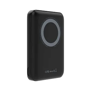 Беспроводное магнитное ЗУ "Forsage", 8000 mAh с быстрой проводной (20W) и беспроводной (15W) зарядкой, покрытие soft touch