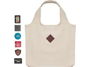 Сумка-шоппер Revest из переработанного хлопка 320 г/м2 с патчем