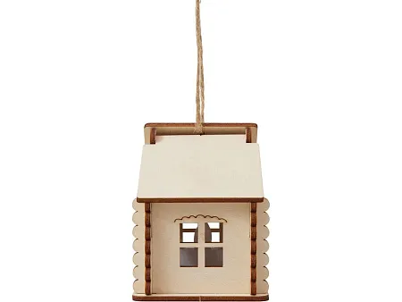 Деревянная подвеска на елку с подсветкой Lumihut